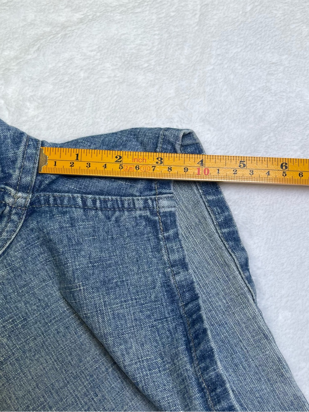 Vtg Riveted by Lee Women’s 14 High-Rise Light Blue Denim Jean Mom Shorts Summer - Picture 10 of 10